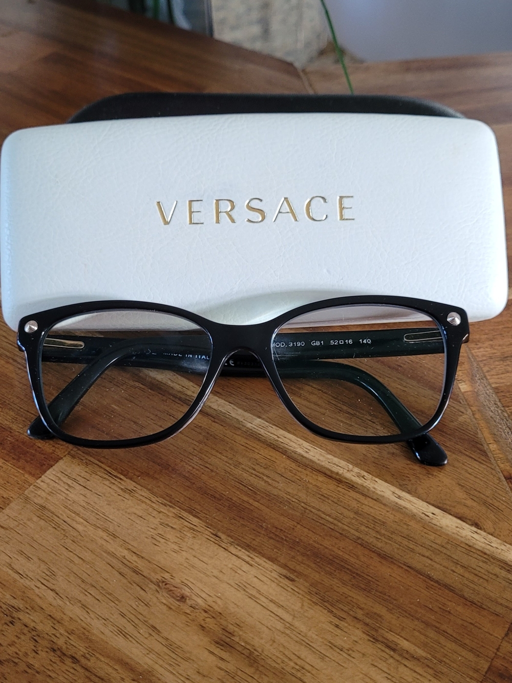 Versace Women's Black Optical Glasses - Classic Square Frame